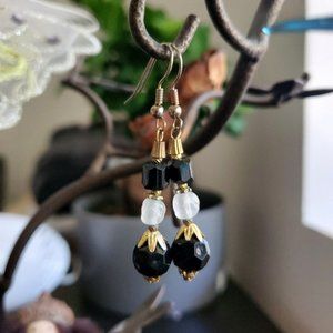 Aurora Borealis Art Deco Crystal Earrings